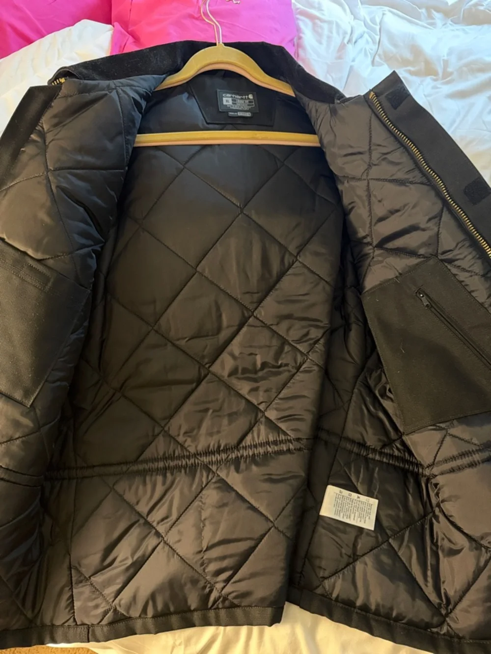 Carhartt Black Duck Canvas Work Jacket with Chest Patch - Picture 2 of 4